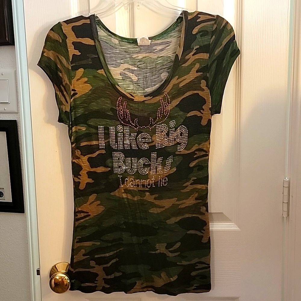 'I like Big Bucks...' Camouflage Short sleeved Shirt